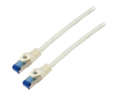 Patch cord S/FTP 6a CCA LSZH alb 3m 26AWG foto