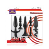 Cumpara ieftin Set Dopuri Anale Silicon Back Up, Negru, 6 Buc.