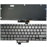Tastatura Laptop, Asus, ZenBook 14 UX431, UX431DA, UX431F, UX431FA, UX431FN, UX431FAC, 9Z.NFKLN.C01, iluminata, argintie, layout US