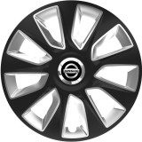 Set 4 Capace Roti 17 inchi (R17) Stratos Negru-Gri, Compatibile Cu Nissan