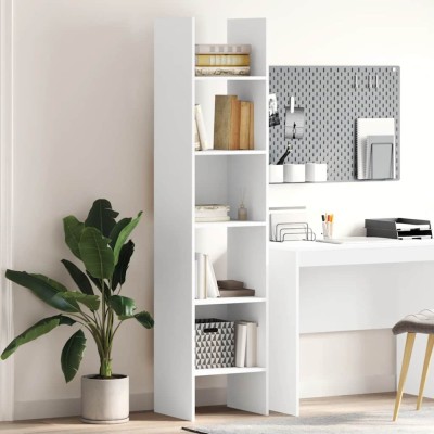 Bibliotecă, alb, 40x35x180 cm, lemn prelucrat foto