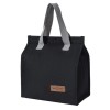 Geanta termoizolanta tip bento bag flippy, camping cooler, aluminiu, 22.5x13x25,5 cm, 3.3 l, negru