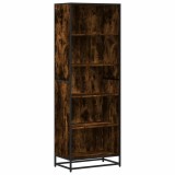 Cumpara ieftin Biblioteca, stejar fumuriu, 60x35x170,5 cm, lemn prelucrat