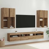 Cumpara ieftin Set Dulap TV pe Perete cu Lampi LED 7 buc. 100 x 30 x 40 cm
