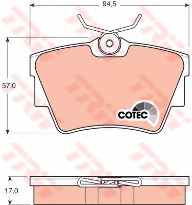 Set placute frana,frana disc RENAULT TRAFIC II caroserie (FL) (2001 - 2014) TRW GDB1479 foto