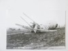 Rară! Copie foto 140 x 94 mm cu bombardiere naziste WWII pe aerodromul din orașul Roman 23.VI.1941,produsul din imagini, Alb-Negru, Romania de la 1950