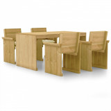 VidaXL Set mobilier de grădină, 5 piese, lemn de pin tratat