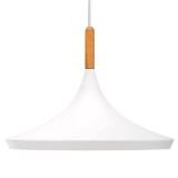 Lustra tip pendul Pure Shine, metal, alb/maro, 36 x 26 x 180 cm
