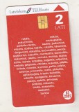 bnk card Cartele telefonice - Letonia - Closer To You - Col:LV-LTK-0058