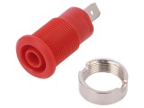 Soclu Banană 4mm Roșie 24A 1kV Nichelat