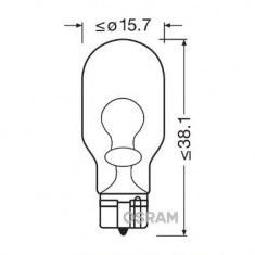 Bec 12v w16w original set 10 buc osram UNIVERSAL Universal #6