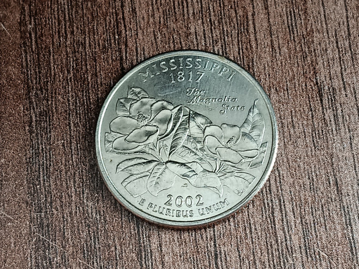 M3 C50 - Quarter dollar - sfert dolar - 2002 - Mississippi - D - America USA