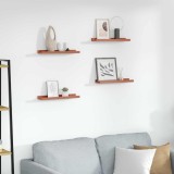 vidaXL Raft de perete cu raft 4 pcs Roșu 40 x 9 x 3 cm Lemn compozit 42020006