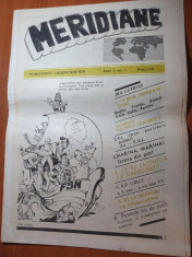 ziarul meridiane anul 1,nr.1 din 1990-prima aparitie-interviu nicu ceausescu foto