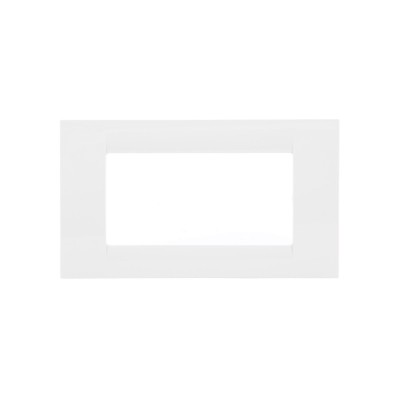 Rama Gewiss System GW22104, 4 module, alb, pentru priza / intrerupator foto