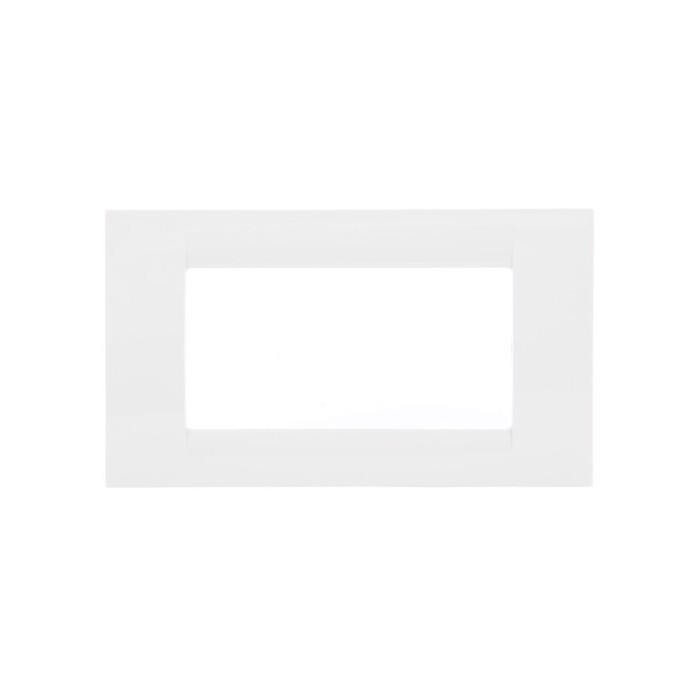 Rama Gewiss System GW22104, 4 module, alb, pentru priza / intrerupator