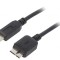 Cablu USB 3.0 Micro B la USB C 1m Negru