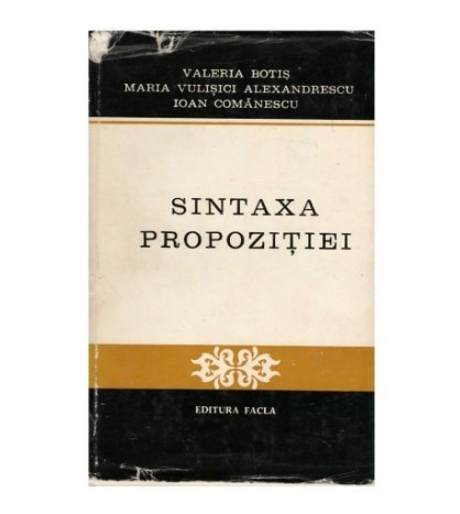 colectiv - Sintaxa propozitiei - Texte si analize - 122915