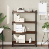 VidaXL Bibliotecă 4 niveluri, stejar maro 80x30x120 cm, lemn prelucrat