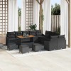 VidaXL Set de canapele pentru grădină 13 pcs Negru 100 x 100 x 71 cm 3364669