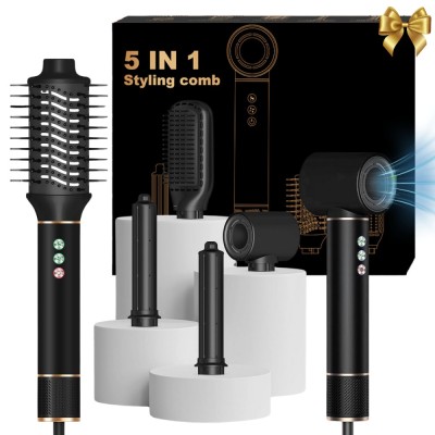 Uscator de Par Profesional 5 in 1, Multifunctional, 320 milioane Ioni Negativi, 1400 W, Efect Coanda, 3 Trepte viteza, Uscare Rapida, Ondulare Automat foto