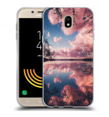 Husa Samsung Galaxy J5 2017 J530 Silicon Gel Tpu Model Pink Clouds foto