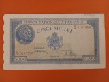 Bancnota 5000 lei 20 Martie 1945 filigran orizontal - aUNC -&gt; UNC