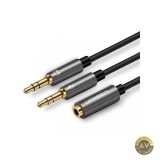 Adaptor Audio 3.5mm - 2 x 3.5mm UGREEN AV140 0.20m Negru