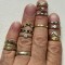 LOT - 13 INELE AUR + Diamante + Safire - Vintage - 24g. - DOAR 60e/gr. !