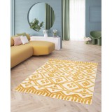 Covor Premium Belgian Model Monaco 23513-850, Marime 123 x 170 cm, Galben, Antialergic, Polipropilena, Living, Dormitor, Sufragerie, Birou