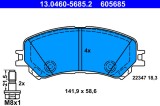 ATE 13.0460-5685.2 set placute frana,frana disc