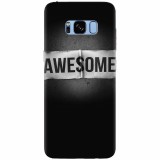 Husa silicon pentru Samsung S8, Awesome Label Dark