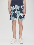 Q/S by s.Oliver Pantaloni scurti barbat cu imprimeu floral, Bleumarin, S