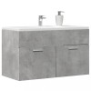 VidaXL Dulap de chiuvetă baie gri beton, 90x38,5x46 cm, lemn prelucrat