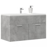 vidaXL Dulap de chiuvetă baie gri beton, 90x38,5x46 cm, lemn prelucrat