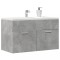 vidaXL Dulap de chiuvetă baie gri beton, 90x38,5x46 cm, lemn prelucrat