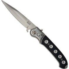 Briceag , negru, model 5 gauri, tais dublu, 16 cm , automat, M2