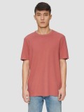 S.Oliver Tricou barbati cu decolteu la baza gatului si textura de vafe, Regular fit, Roz prafuit, S, 2XL, L, M, XL