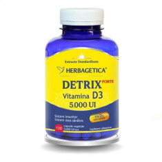 Detrix forte vitamina D3 5000UI, 120cps, Herbagetica foto