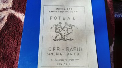 program CFR Simeria - Rapid Arad foto