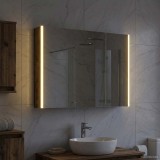 vidaXL Dulap cu oglindă pentru baie Stejar fumuriu 889275