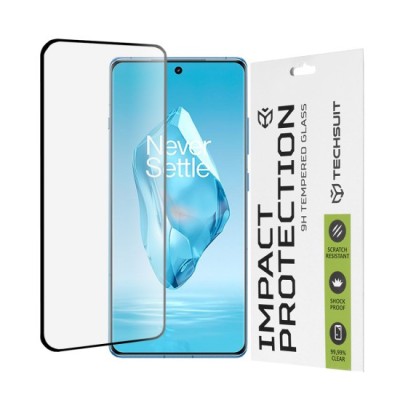 Folie pentru OnePlus 12R - Techsuit 111D Full Cover / Full Glue Glass / 3D Curved Screen - Black foto