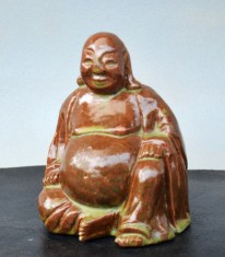 Statueta de teracota glazurata Budha , Buddha, Buda
