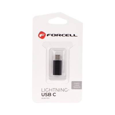 Adaptor Lightning - Tip C (Negru) FORCELL foto