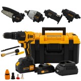 Multifunctional 5 in 1 pe acumulator ROTOR RTS1, 24000 rot/min, 21V/3Ah, Brushless Innovative ReliableTools