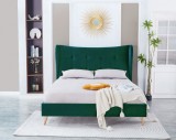 Pat Almera 160x200 cm Tapitat Catifea Verde Somiera Inclusa (cod ML 2227-14)