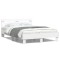 Gossi cadru de pat cu tablie si led, alb, 135x190 cm