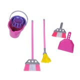 Set Joaca Mop, galeata si accesorii pentru curatenie, 5 piese, pentru copii, ATU-088181