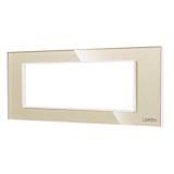 Cumpara ieftin Rama din sticla securizata Luxion 6M aurie cu suport, standard italian