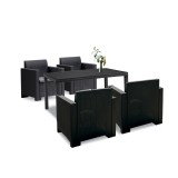 Set mobilier de grădină Nero IV cu 4 locuri, grafit